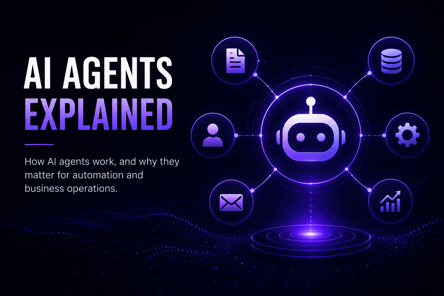 AI agents explained enterprise workflow graphic